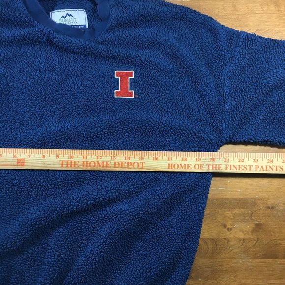 VTG NCAA Illinois Summit Sportswear Kickoff Collection Sherpa Sweater Men sz S - Picture 6 of 7
